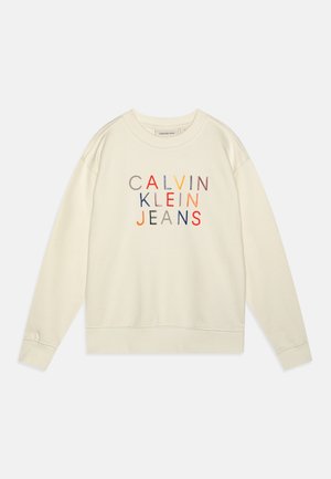 Calvin Klein Jeans LOGO GRAPHIC  - Felpa - ivory