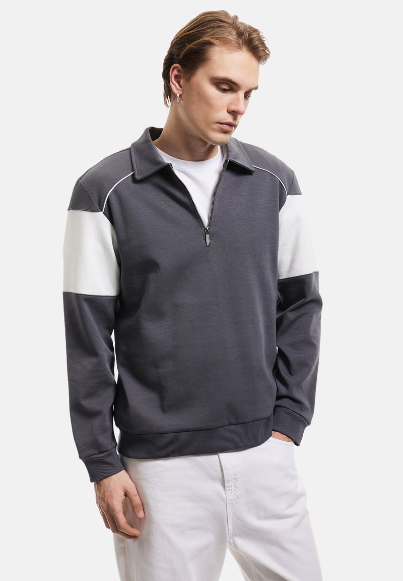 Koton HALF ZIPPERED - Sudadera - anthracite