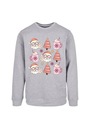 HIPPIE SANTA WEIHNACHTEN TREE COCOA - Sweatshirt - heather grey