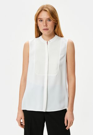 SLEEVELESS MANDARIN COLLAR - Blouse - off white