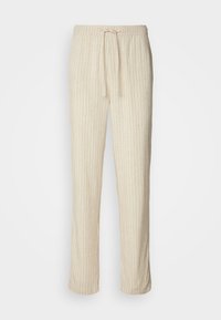 STRIPED PANTS - Hlače - stone