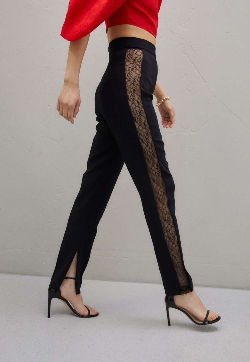David Koma SIDE PANEL PANTS Broek black/zwart Zalando.nl