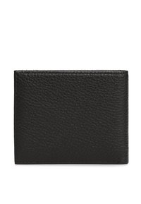 Μαύρο πορτοφόλι διπλώματος από δερματίνη με υφή, εμφανιζόμενο κλειστό σε λευκό φόντο.