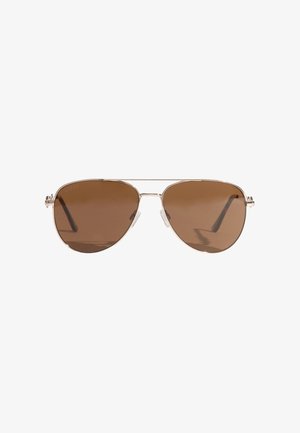 Lipsy SNAFFLE TRIM AVIATOR - Slnečné okuliare - brown