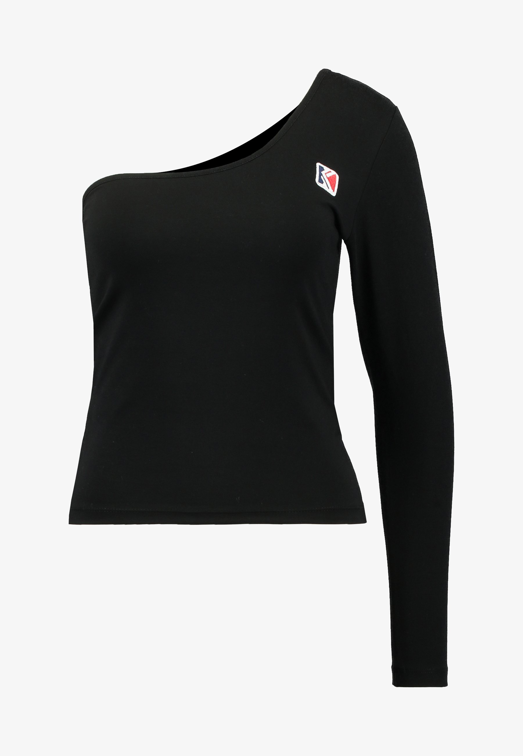 Karl Kani ONE SHOULDER Topper langermet black Zalando.no Karl Kani SMALL SIGNATURE SNAKE NECKHOLDER - Topper - black