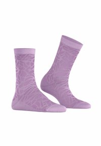 Lila gemusterte Socken mit einem strukturierten Design, featuring einen festen gerippten Bündchen und einem dünnen, leichten Stoff, der sich gut für die Freizeit eignet.