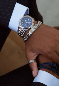 Lucardi MET GOURMETSCHAKEL - Armband - silver-coloured