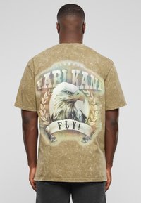 Karl Kani SIGNATURE WASHED EAGLE TEE - Trükipildiga T-särk - olive