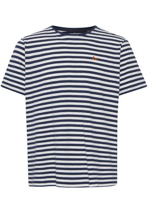 BHDINTON STRIPED  - T-shirt med print - dress blues