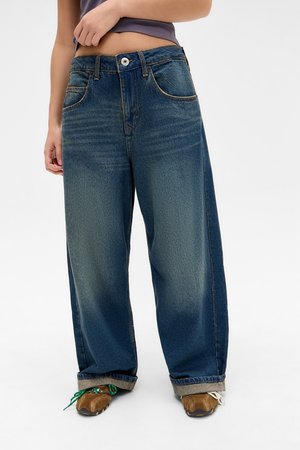 JAYA TEXAN TURN UP - Jeans Relaxed Fit - denim blue