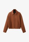 Veste en similicuir - orange