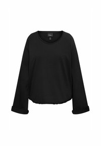 ROLLED EDGE LONG SLEEVE - Sweatshirt - black