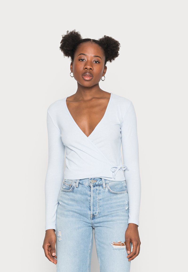 ONLY ONLEMMA WRAP - Langarmshirt - halogen blue