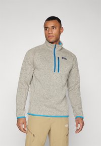 Patagonia - BETTER SWEATER ZIP - Flisinis džemperis - oar tan/vessel blue Miniatiūros vaizdas 1