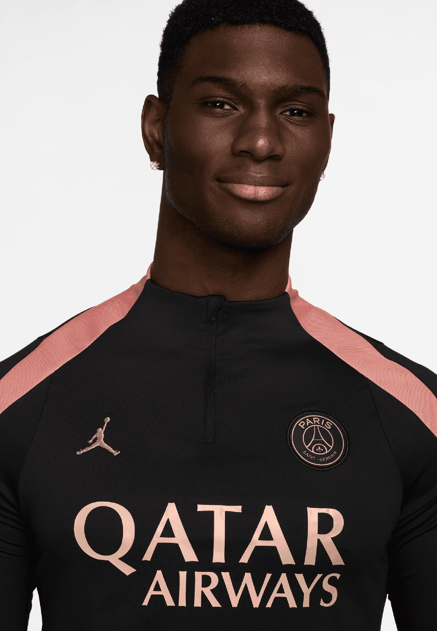 black and pink psg top
