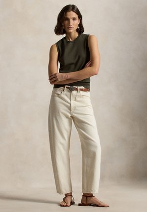 SLEEVELESS CREWNECK SWEATER - Felső - harvest olive