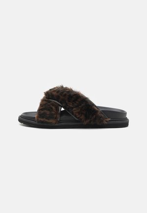 MOSCHINO CIABATTA - Mulas - marrone/nero