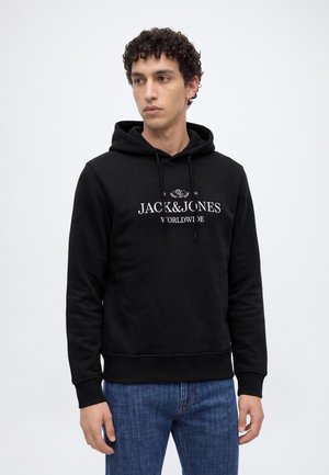 Jack & Jones, JORFREDERIKSBERG FRONT HOOD - Суитшърт с качулка - black