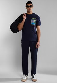 Napapijri Azzurro Cotton Mens TShirt