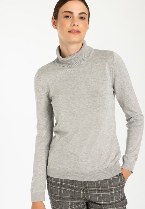 TURTLENECK   - Strickpullover - hellgrau meliert