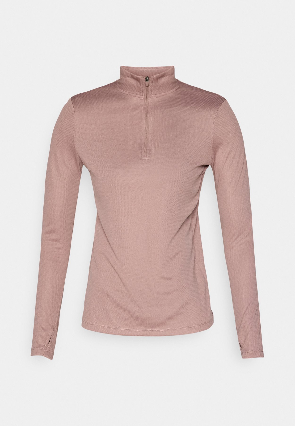 LONG SLEEVE HIGH NECK TOP WITH 1/4 ZIP