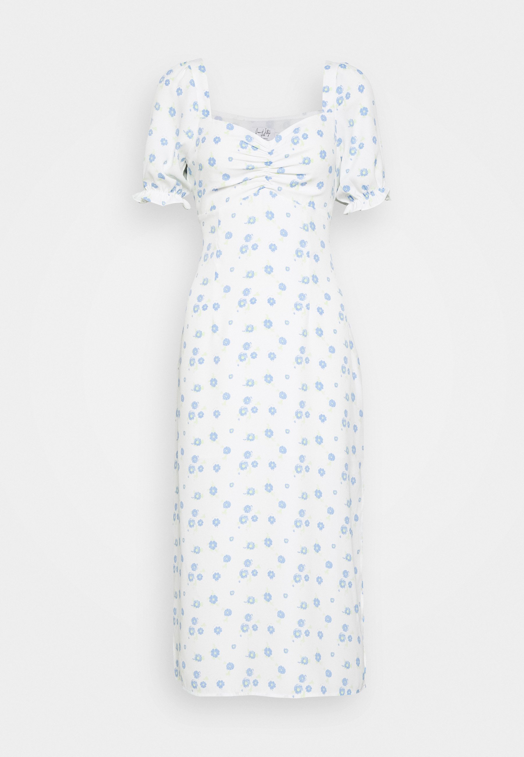 NA KD Klänningar online | Köp din klänning på Zalando.se NA KD SQUARE NECK SIDE SLIT MIDI DRESS Stickad klänning