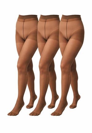 15 DENIER 3 PACK  - Collants - coffee