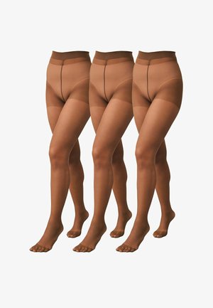 15 DENIER 3 PACK - Harisnyanadrágok - coffee