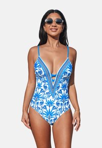 Cupshe Badpak - blue floral