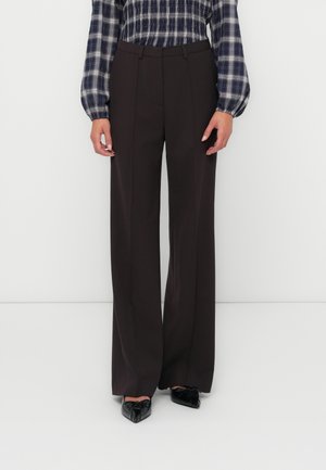 STRAIGHT PANTS - Pantaloni - burgundy