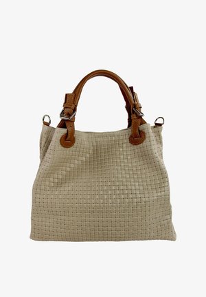 DrachenLeder, TASCHE TAUPE, BEIGE LEDER HANDTASCHE, UMHÄNGETASCHE - Handbag - taupe beige