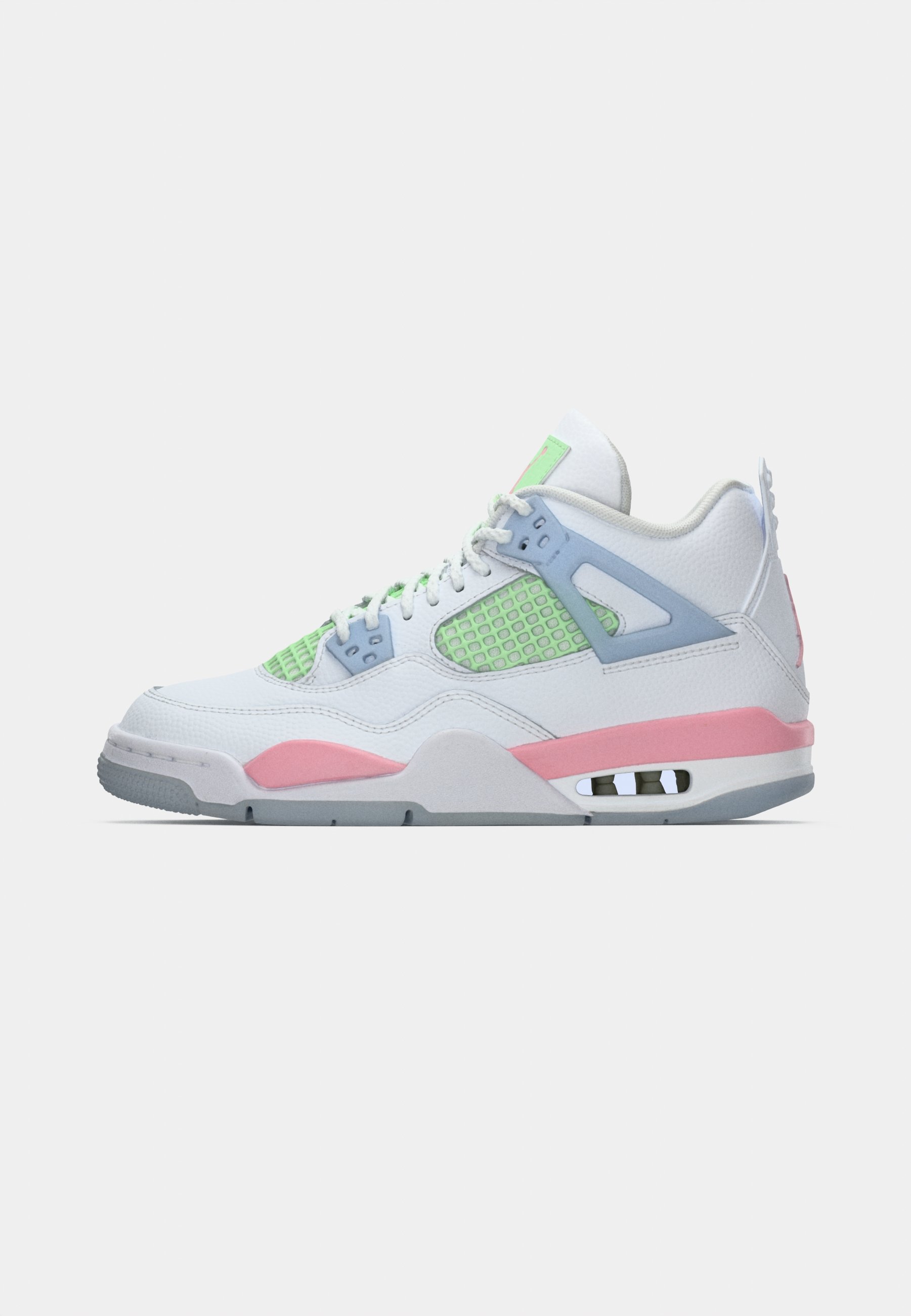 pink blue green jordans