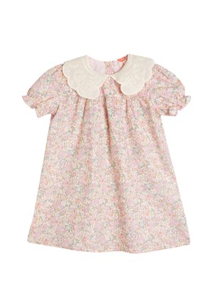 FLOWER  PETER PAN NECK SHORT SLEEVE  - Jurk - pink