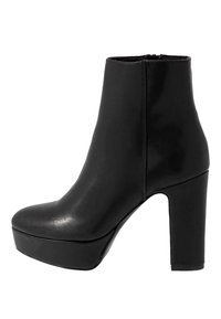 Ankelboots med høye hæler - black