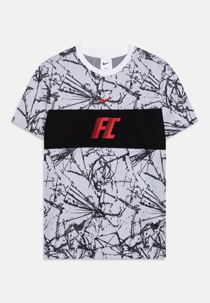 DF UNISEX - T-shirt de sport - white/black/university red