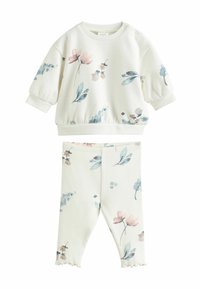 Next SET - Mikina - white teal floral