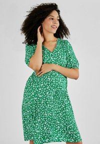 JoJo Maman Bébé DITSY PRINT V-NECK MATERNITY - REGULAR FIT - Tričkové šaty - green floral
