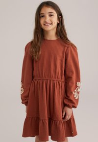 WE Fashion Dnevna haljina - rust brown
