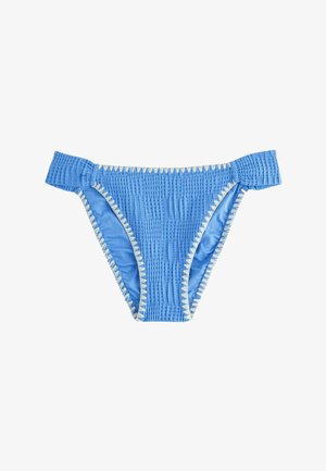 Mint Velvet, REGULAR FIT - HIGH LEG WHIPSTITCH BIKINI BRIEF - Bikini bottoms - blue textured