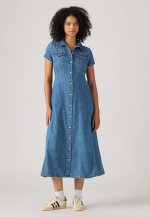 Levi's®, SS FIT AND FLARE WESTERN DRESS - Denimové šaty - vintage vibe dress