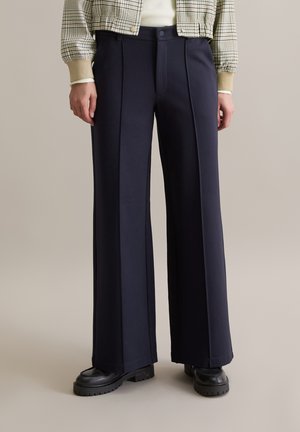 STRAIGHT AUS KOMPAKTER INTERLOCK-QUALITÄT   - Trousers - blue depths