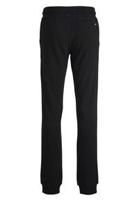 Schwarze Sweatpants aus weichem Stoff, mit einem elastischen Bund, Bündchen am Beinabschluss und einer kleinen Gesäßtasche mit Logodetail.