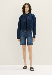 TOM TAILOR TTALEXA Bermuda - Jean slim - dark stone wash denim
