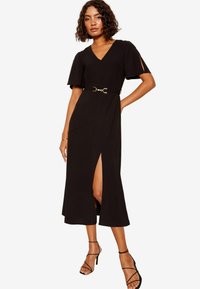 TULIP SLEEVE RUCHED MIDI  - REGULAR FIT - Freizeitkleid - black
