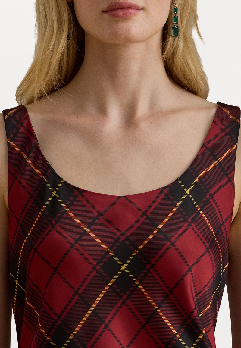 sachin and babi light blue dress Lauren Ralph Lauren CARESHA PLAID SATIN SLEEVELESS COCKTAIL DRESS -  Cocktail dress / Party dress - black/red/black