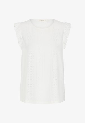 Cream, CRMIANNA FRILL TOP - Top - snow white