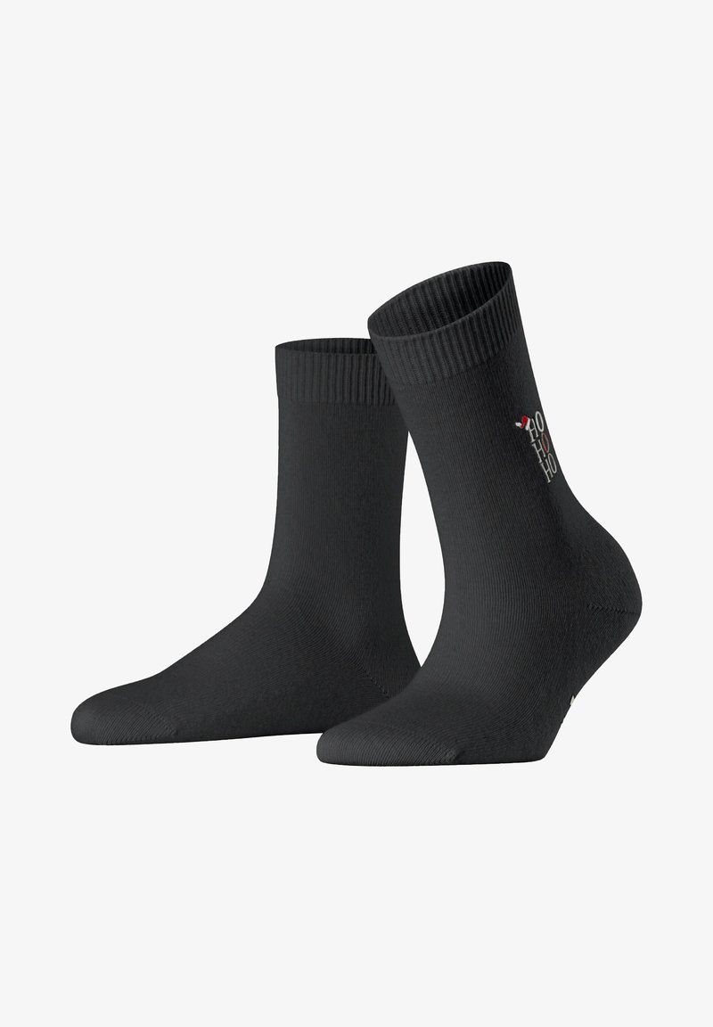 FALKE Cosy Wool HO HO HO - Chaussettes - black