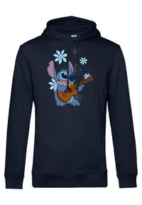 Disney LILO STITCH STITCH FLOWERS - Jersey con capucha - navy blue