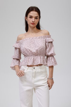 Bluse - rose/cream
