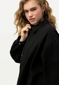 Ulla Popken COLLARED MUSLIN  - Overhemdblouse - black